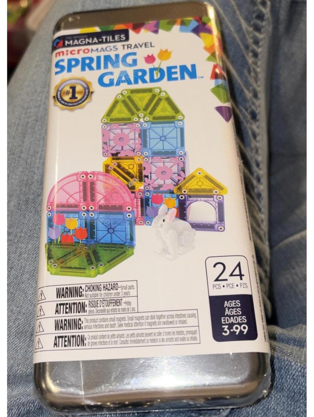 Magna-Tiles - MicroMAGS Spring Garden 24 Piece Travel Set Easter Gift Set